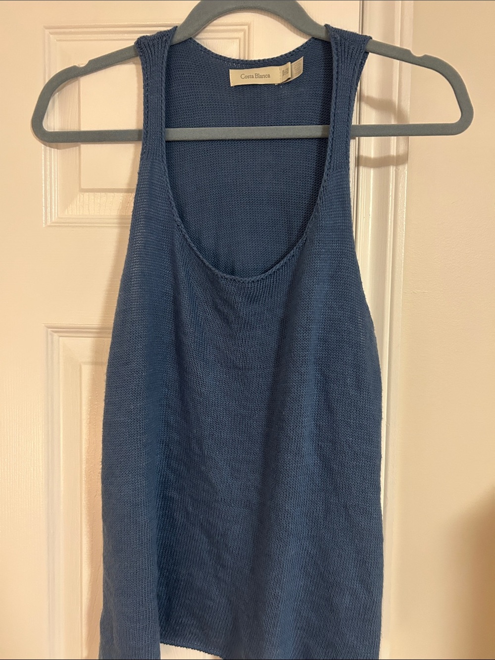 Costa Blanca Navy Blue Knit Scoop Neck Tank